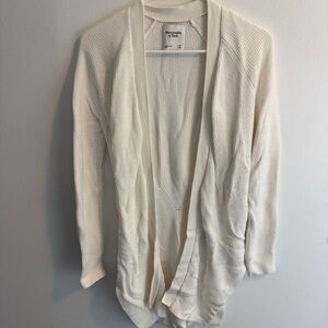Abercrombie long white cardigan